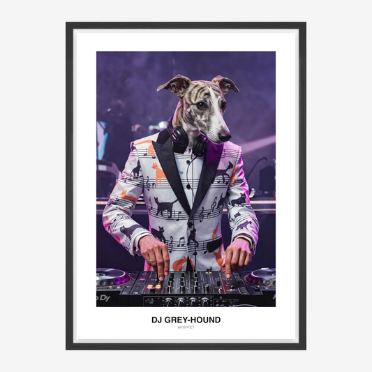 Vinylový virtuóz DJ Portrét mazlíčka