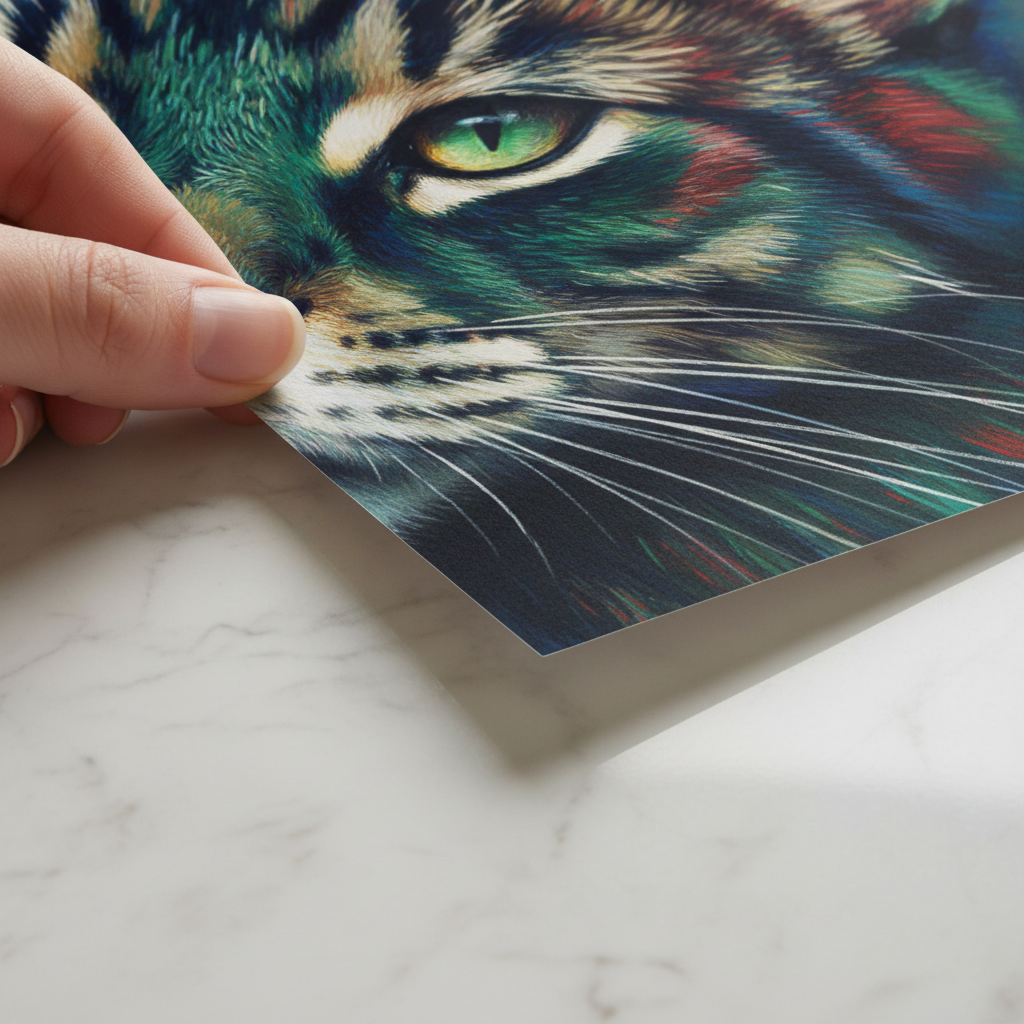 Premium paper quality close-up